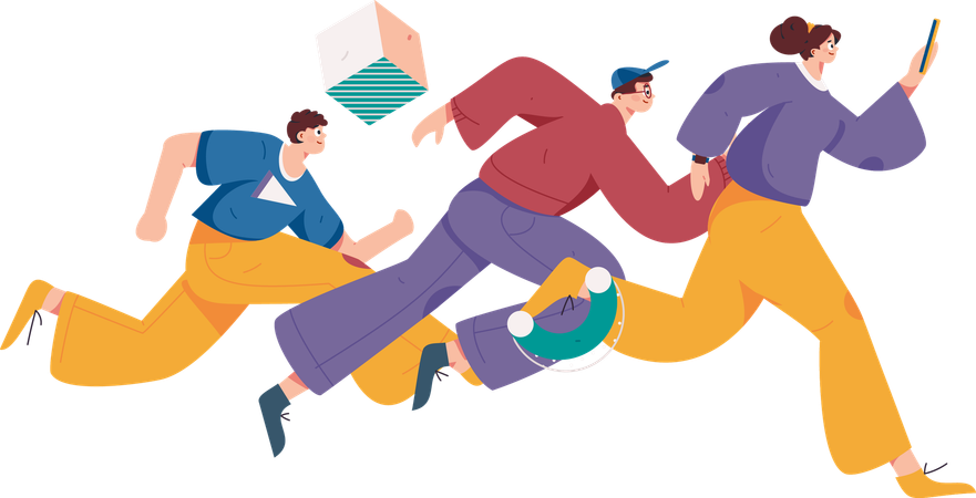 People running  Illustration