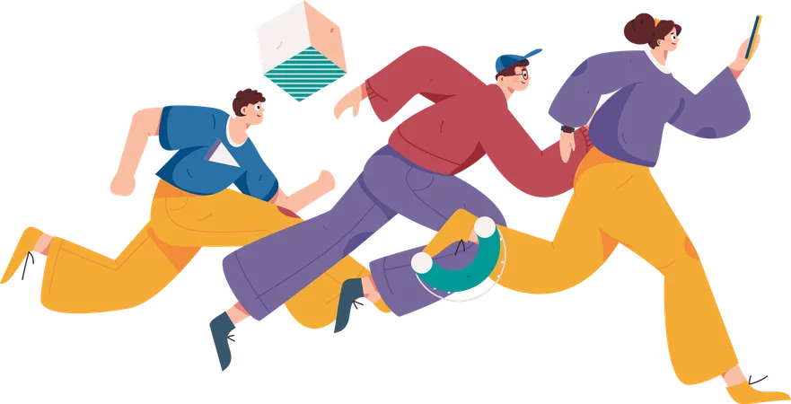 People running  Illustration