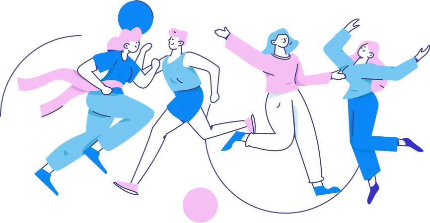 People running  Illustration