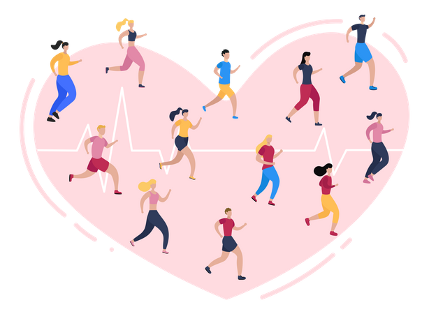 People Running  Illustration