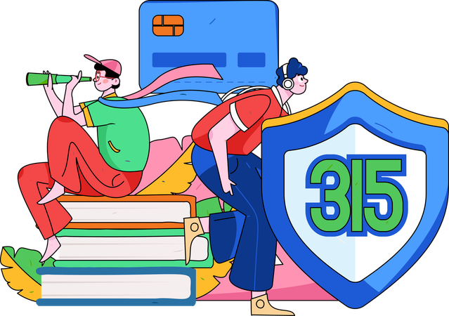 People searches for 315 shopping protection  Illustration