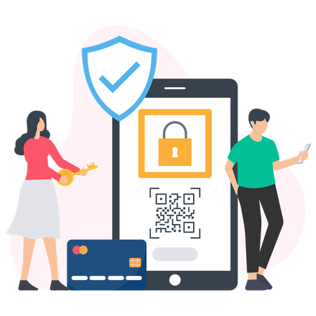 People Secure Pay  Illustration