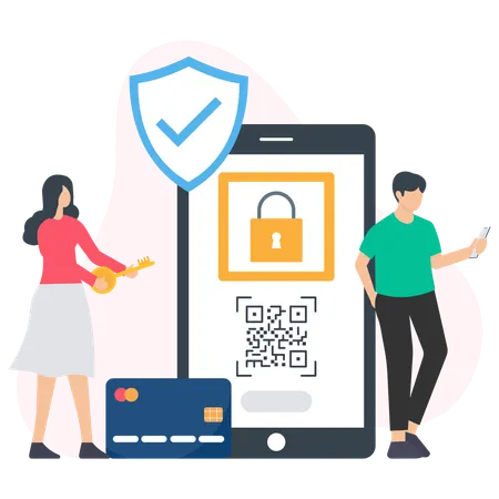 People Secure Pay  Illustration