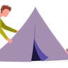 set up tent illustrations free