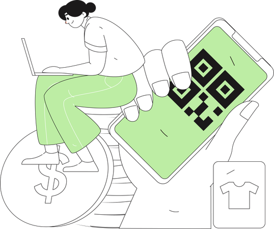 People shopping from e-commerce website  Illustration