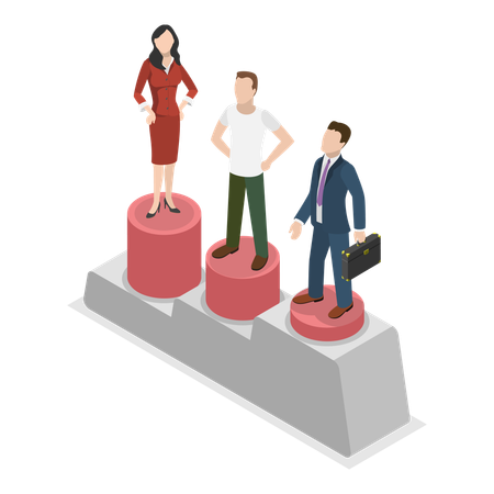 People showing gender equality  Illustration