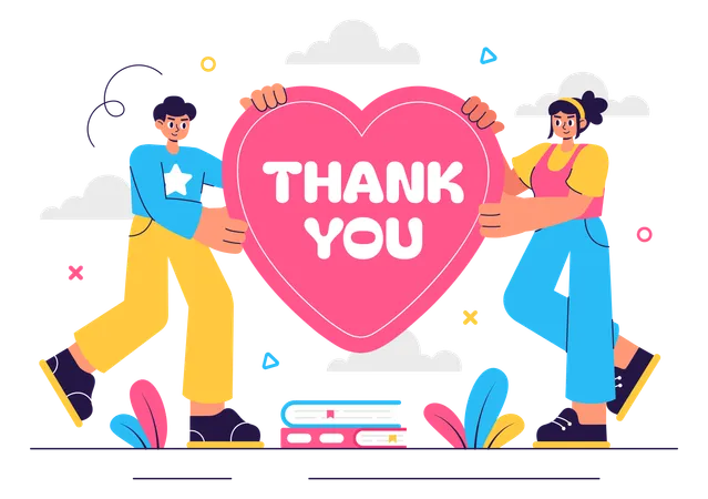 People showing thank you  Illustration