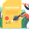 signing company registration illustration svg