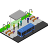 free bus stand illustrations