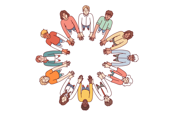 People standing together  Illustration