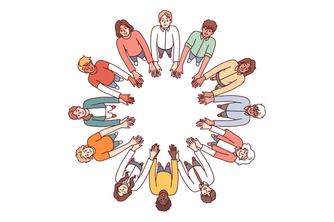 People standing together  Illustration