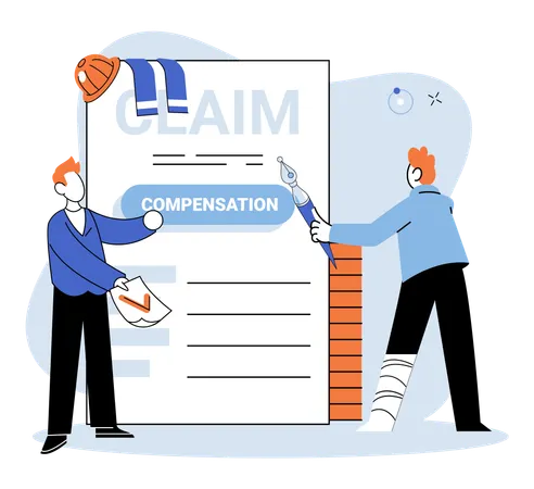 People taking for health insurance  Illustration