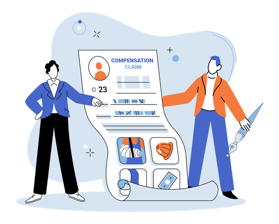 People taking for health insurance  Illustration
