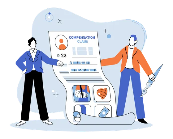 People taking for health insurance  Illustration