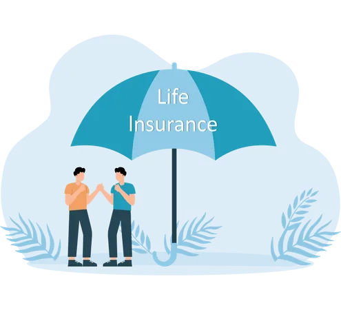 People taking life insurance  Illustration