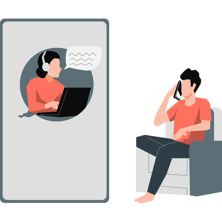 People taking on video call  Illustration