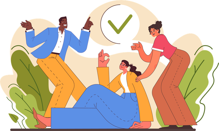 People taking right decision  Illustration