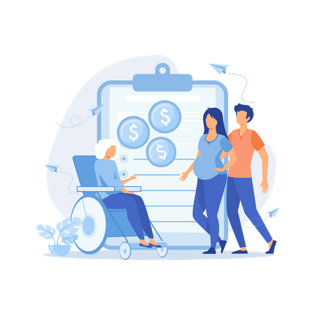 People taking special leave  イラスト