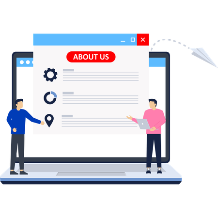 People talking about online web development  Illustration