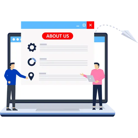 People talking about online web development  Illustration