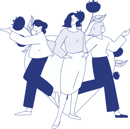 People talking about woman empowerment  Illustration