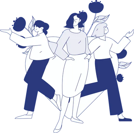 People talking about woman empowerment  Illustration