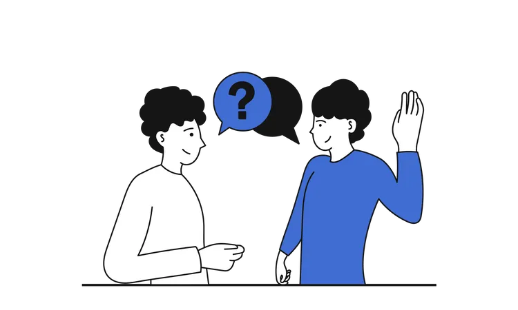 People talking each other  Illustration