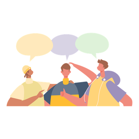 People Talking to each other  Illustration