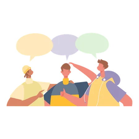 People Talking to each other  Illustration