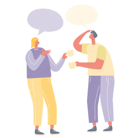 People Talking to each other  Illustration