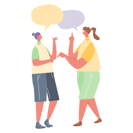 People Talking to each other  Illustration