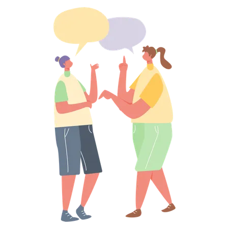 People Talking to each other  Illustration