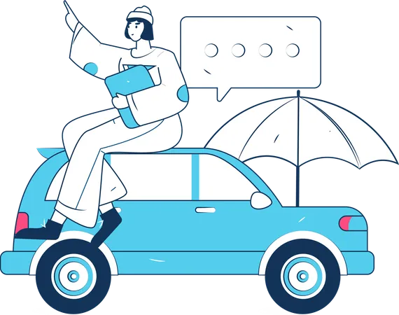 People telling about insurance claim  Illustration