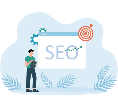 People telling about seo hosting  Illustration