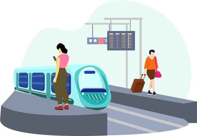 People travelling  Illustration