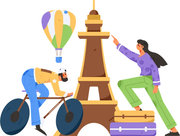 People travelling  Illustration