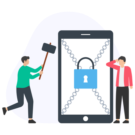 People Unlock New Features  Illustration