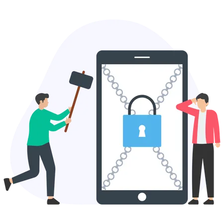 People Unlock New Features  Illustration