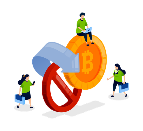People use cryptocurrency with limitations  Illustration