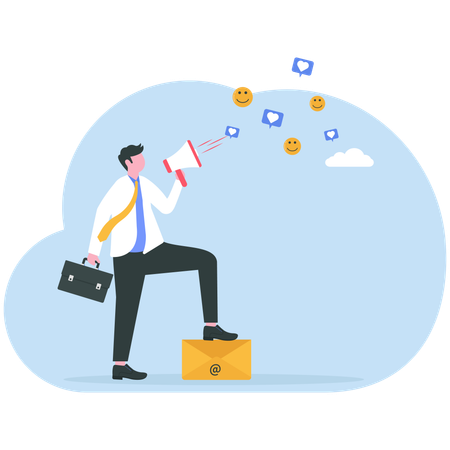 People using CRM services  Illustration