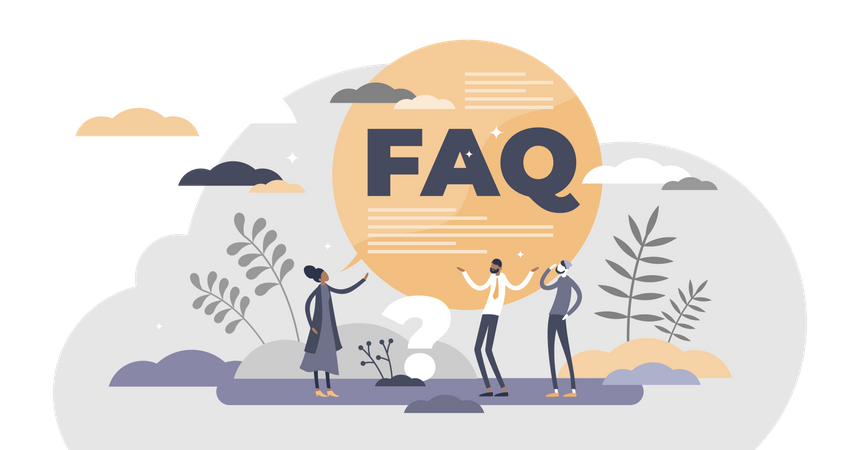 People using FAQ for help Illustration