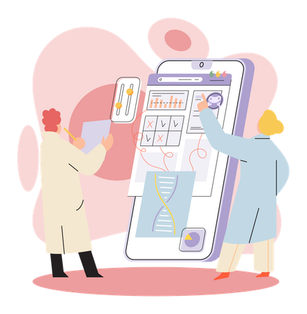 People using online medical healthcare app  Illustration