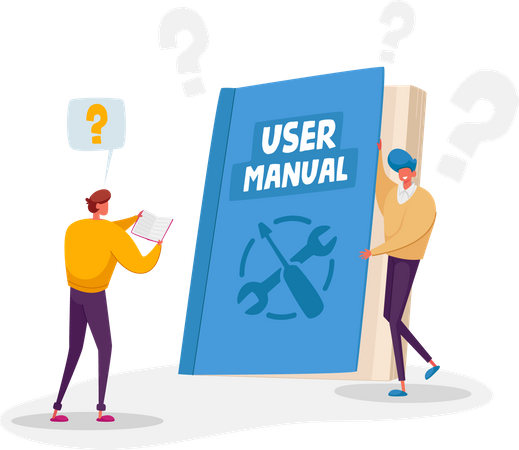 People using user manual  Illustration