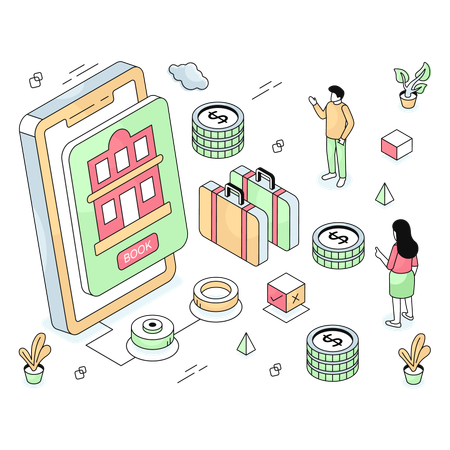 People viewing at stock analysis  Illustration