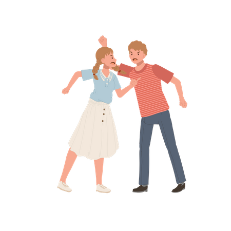 People Violence  Illustration