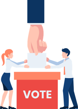 People voting Illustration