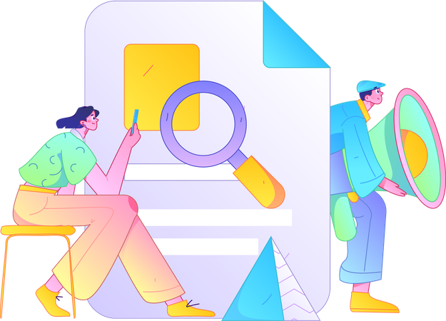 People watching Digital Recruitment Form  Illustration