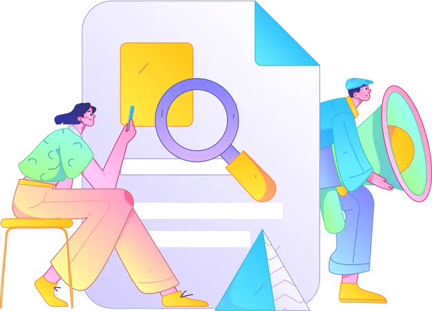 People watching Digital Recruitment Form  Illustration