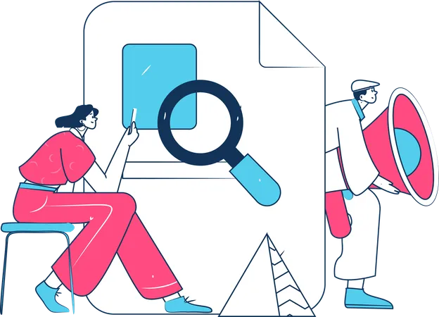 People watching Digital Recruitment Form  Illustration