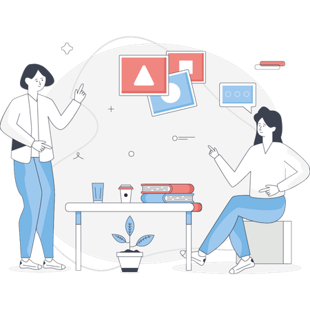 People watching online video  Illustration